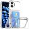  iPhone 16 Skal Kickstand Med Korthållare Transparent