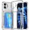  iPhone 16 Skal Kickstand Med Korthållare Transparent