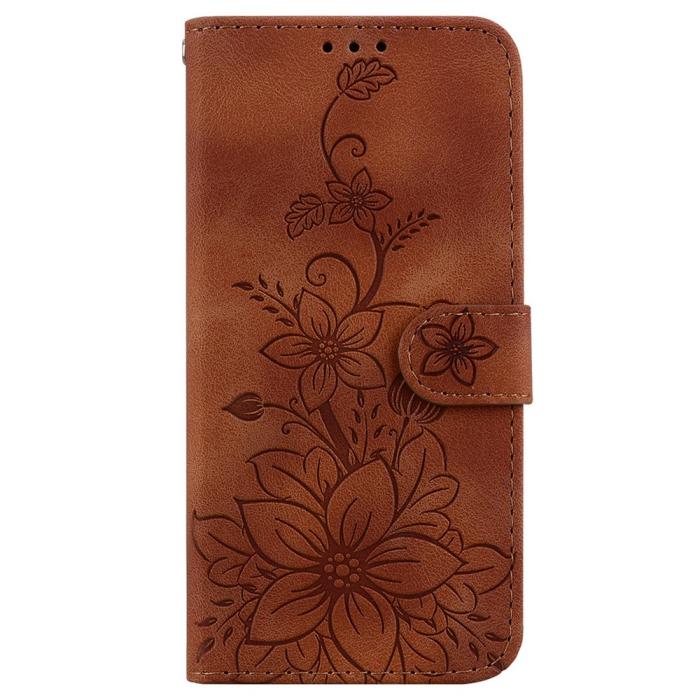Bild 5,  Samsung Galaxy A27 5G Fodral Läder Blommor Brun
