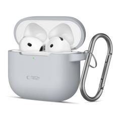 Tech-Protect Tech-Protect AirPods 4 Skal Silikon Hook Crayon Grey
