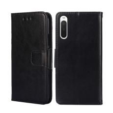  Sony Xperia 10 IV Fodral L&auml;der Svart
