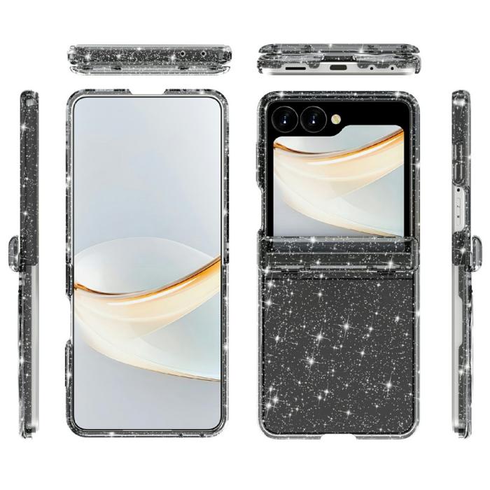 Bild 5,  Samsung Galaxy Z Flip 8 Skal Glitter TPU Svart