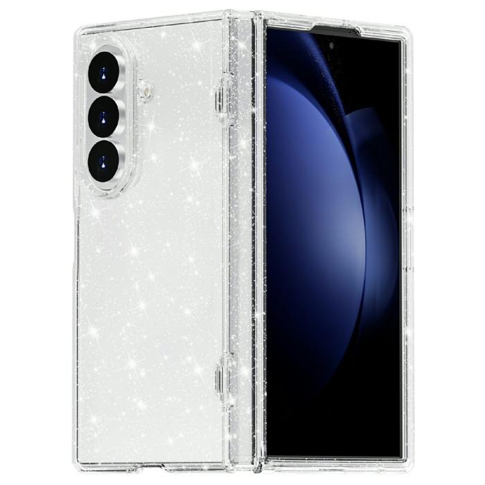 Bild 2,  Samsung Galaxy Z Fold 8 Ultra Skal Glitter TPU Vit