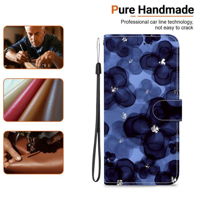Bild 4,  Honor 400 Smart Fodral Läder Ink Blue Flower