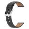  Äkta Läder Armband Smartwatch (22 mm) Svart