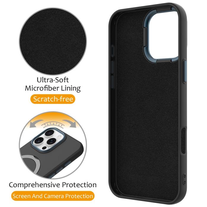 Bild 3,  iPhone 16 Pro Skal MagSafe Kickstand Hybrid Svart