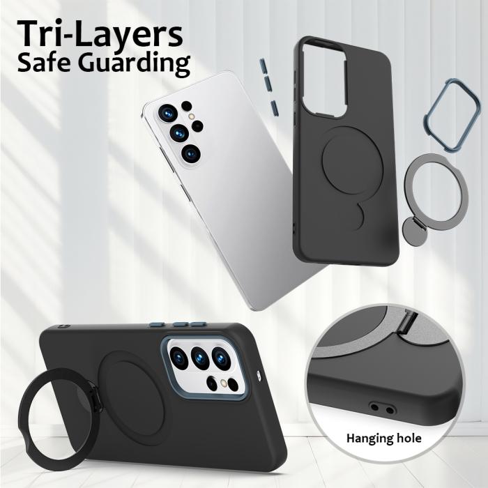 Bild 6,  Samsung Galaxy S26 Ultra Skal MagSafe Kickstand Hybrid Svart