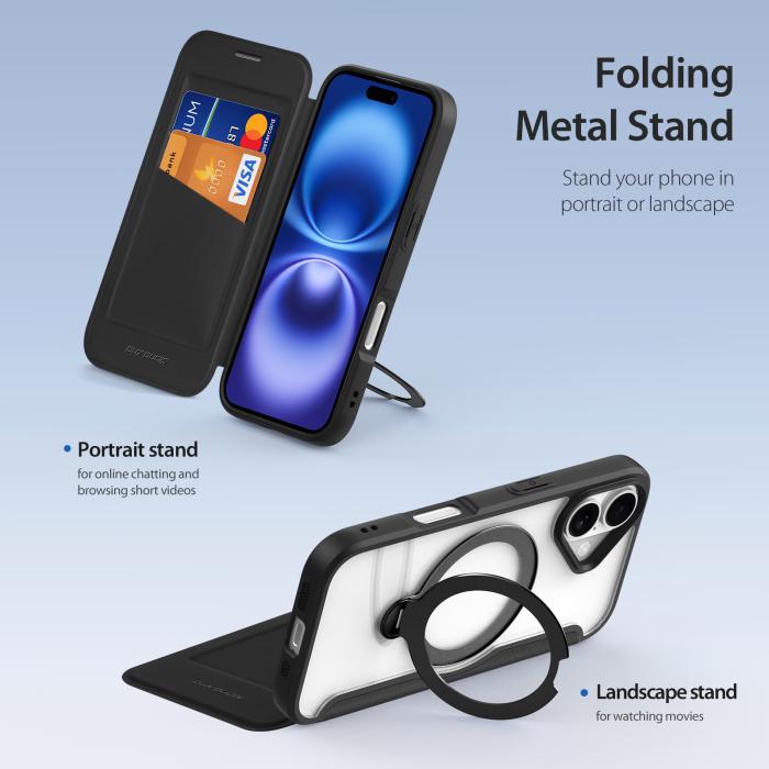Bild 4, DUX DUCIS DUX DUCIS iPhone 17 Fodral MagSafe Kickstand Skin X Pro Svart