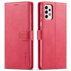 LC.IMEEKE LC.IMEEKE Samsung Galaxy A23 5G Fodral L&auml;der R&ouml;d/Rosa