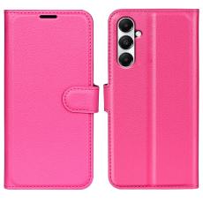 Samsung Galaxy A05s 4G Fodral Litchi L&auml;der Rosa