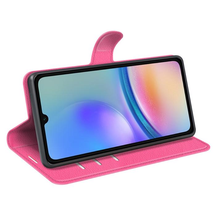 Bild 3,  Samsung Galaxy A05s 4G Fodral Litchi Läder Rosa
