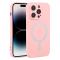  iPhone 15 Pro Skal MagSafe Liquid Silikon Rosa