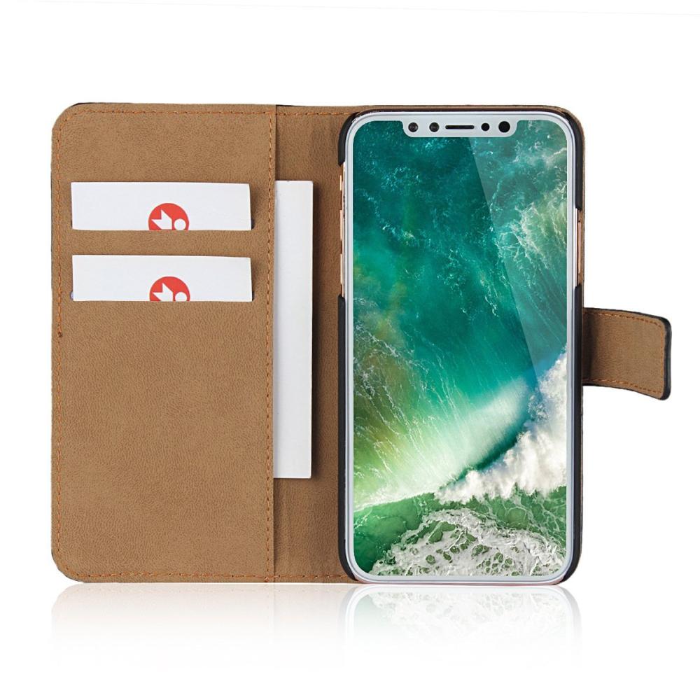  iPhone Xs Max - Plånboksfodral I Äkta Läder - Vit