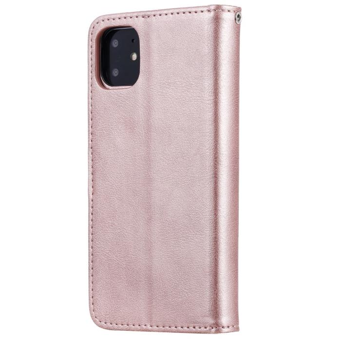 Bild 3,  iPhone 11 - Plånboksfodral/Magnet Skal 2in1 - Roséguld