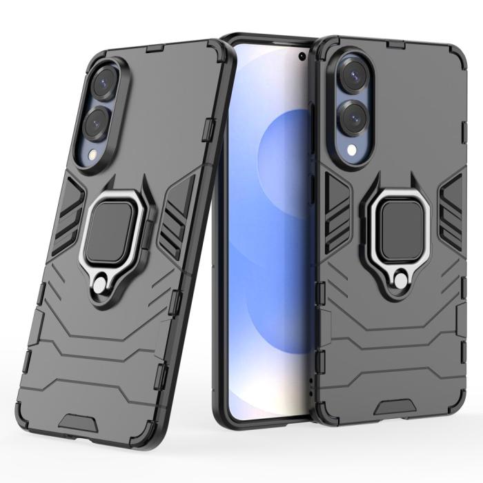 Bild 4,  Samsung Galaxy S25 Edge Skal Ring Hybrid Armor Svart