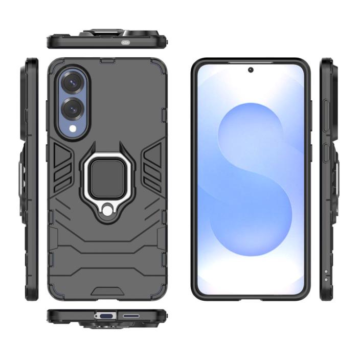 Bild 5,  Samsung Galaxy S25 Edge Skal Ring Hybrid Armor Svart