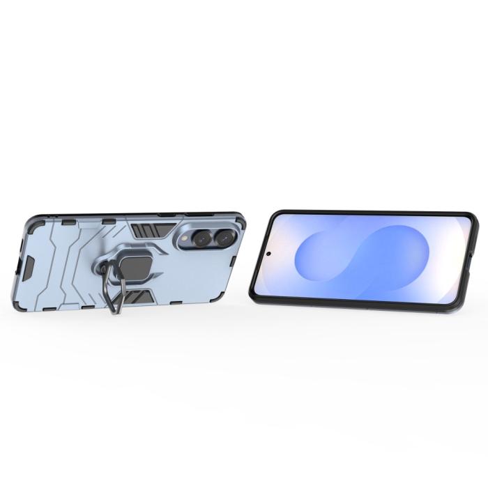 Bild 3,  Samsung Galaxy S25 Edge Skal Ring Hybrid Armor Blå