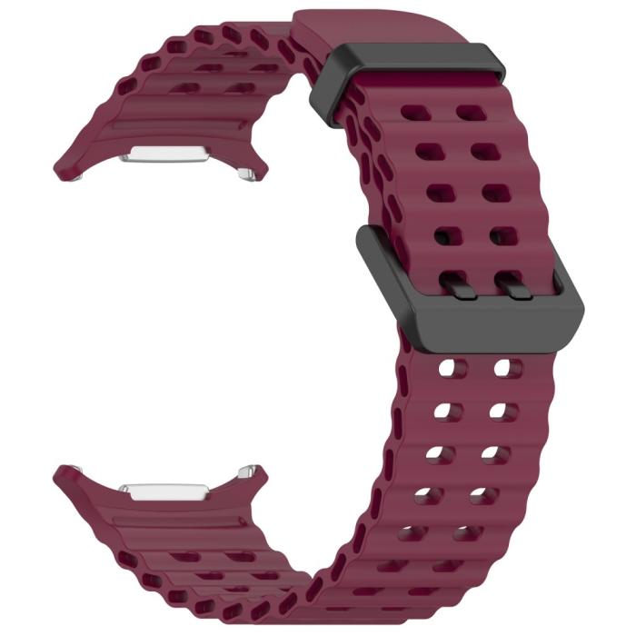 Bild 2,  Galaxy Watch Ultra (2025) / 47 mm Armband Wave Design Vinröd