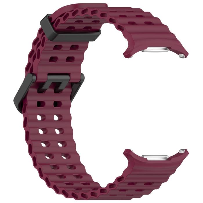 Bild 3,  Galaxy Watch Ultra (2025) / 47 mm Armband Wave Design Vinröd