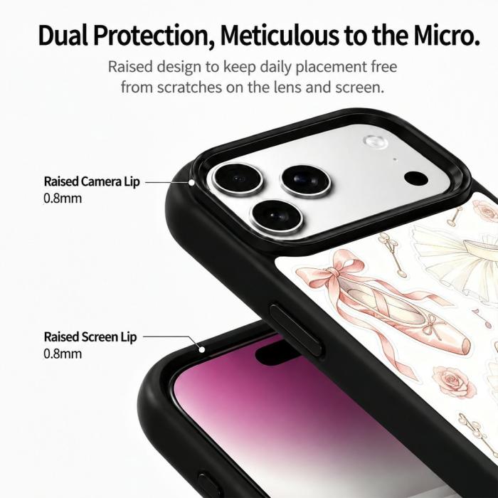 Bild 4,  iPhone 18 Pro / 17 Pro Skal MagSafe UV-Mönster Ballerina