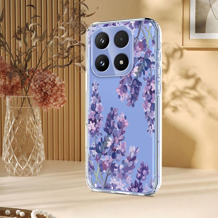 Bild 4,  Xiaomi 17 Skal TPU Blommor Blåregn