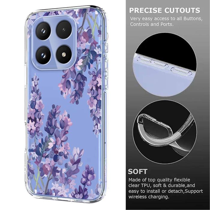 Bild 5,  Xiaomi 17 Skal TPU Blommor Blåregn