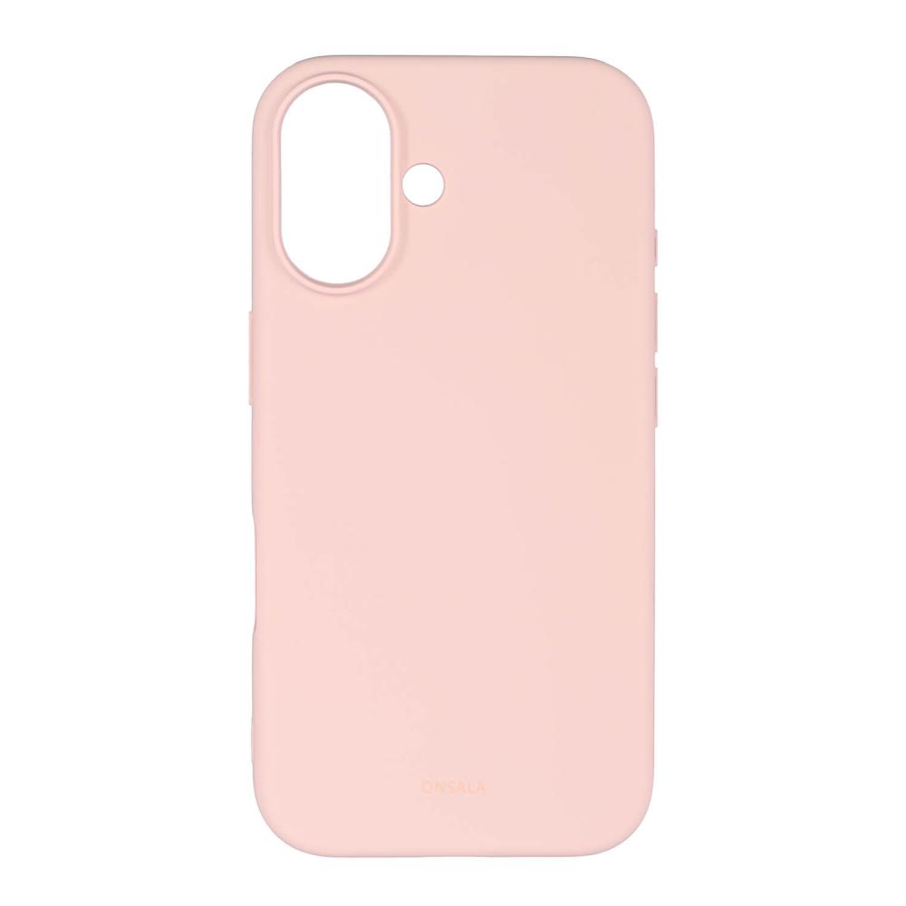 Onsala Onsala iPhone 16 Mobilskal Med Silikonkänsla Chalk Pink
