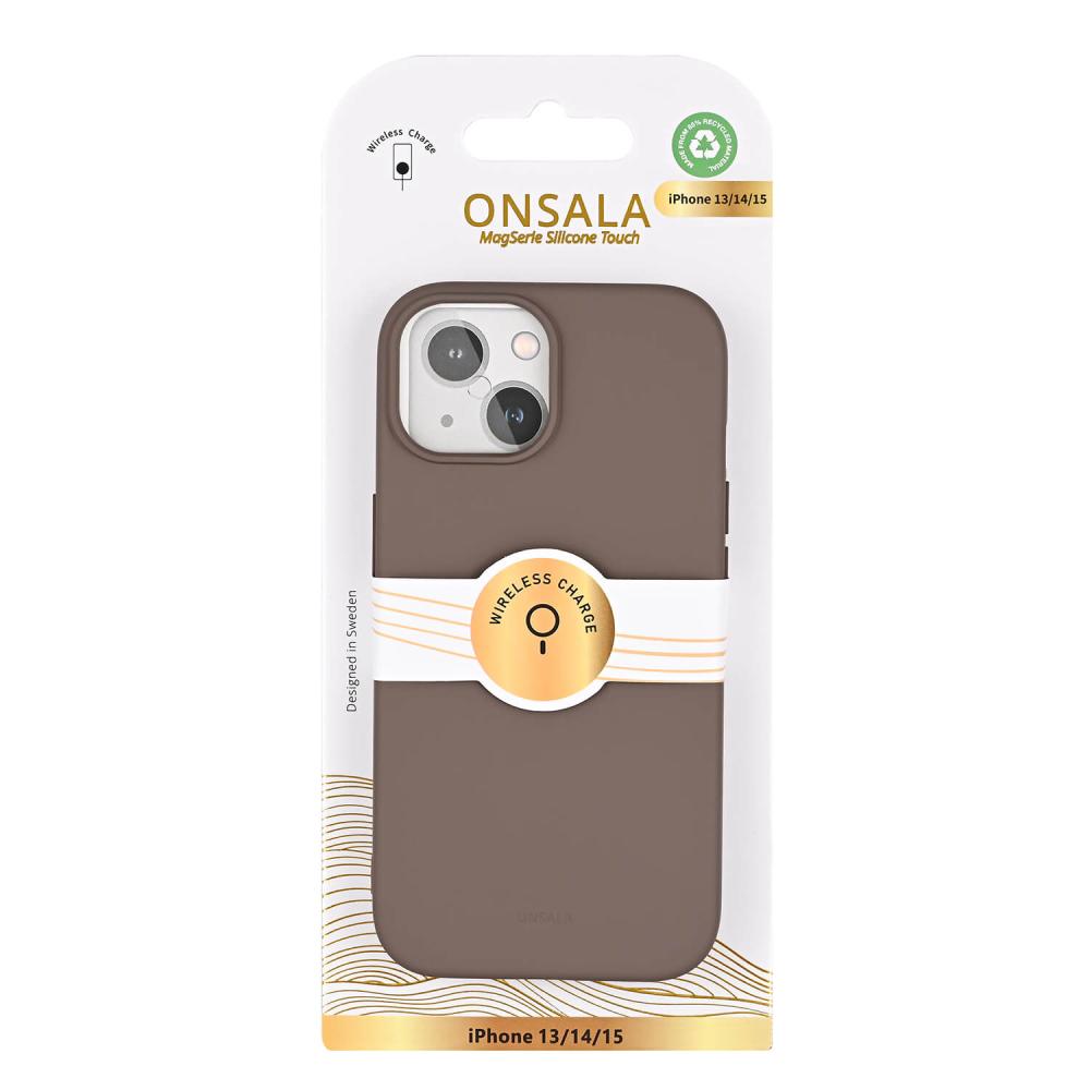 Onsala Onsala iPhone 15/14/13 Mobilskal Med Silikonkänsla Chocolate