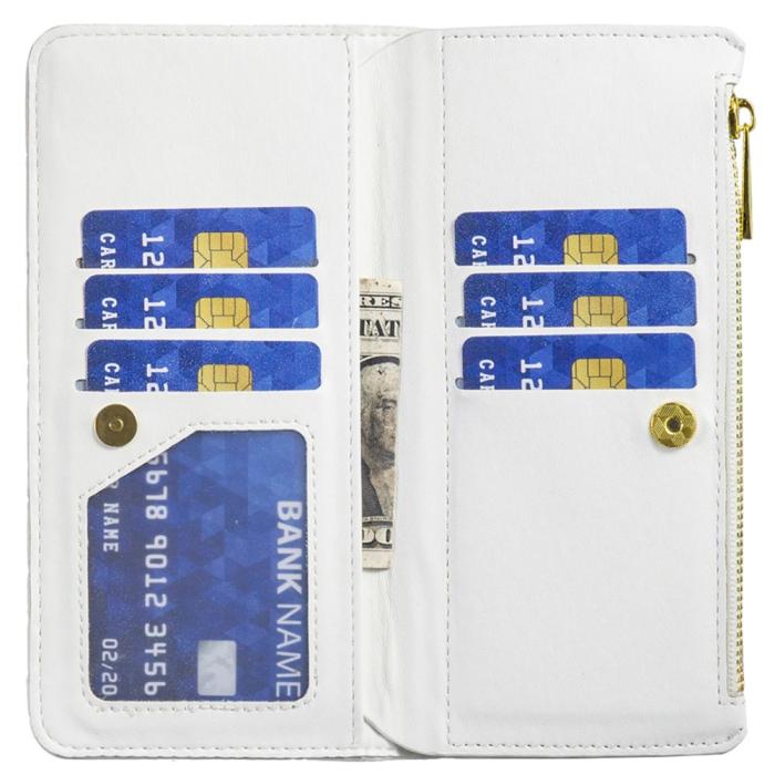 Bild 2, BINFEN BINFEN iPhone 16 Plus Fodral Diamond Multifunktionell Vit