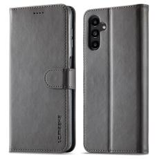 LC.IMEEKE LC.IMEEKE Galaxy A15 4G/5G Fodral L&auml;der Gr&aring;