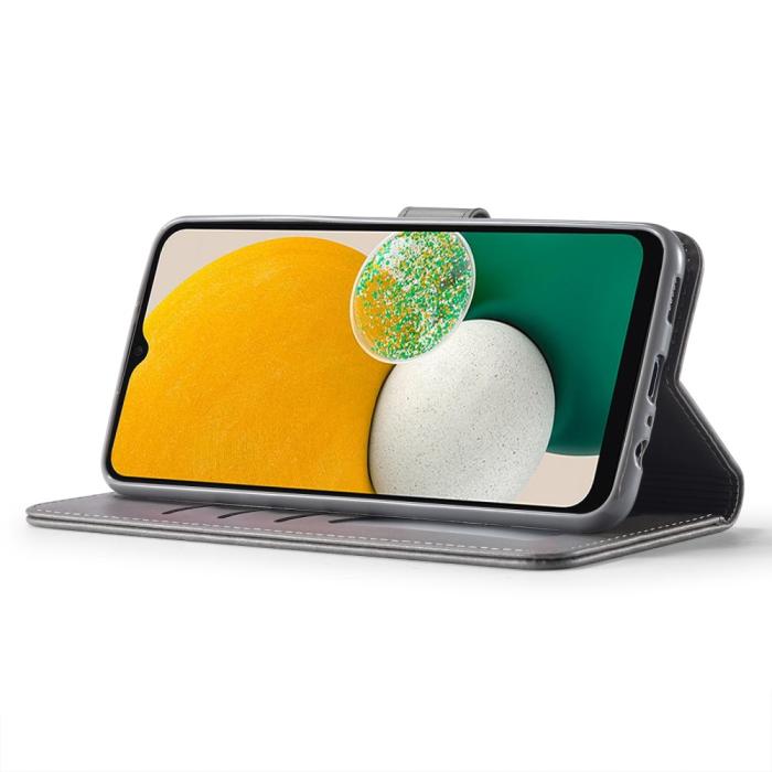 Bild 3, LC.IMEEKE LC.IMEEKE Galaxy A15 4G/5G Fodral Läder Grå
