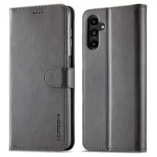 LC.IMEEKE LC.IMEEKE Galaxy A15 4G/5G Fodral L&auml;der Gr&aring;
