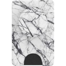 PopSockets PopSockets PopWallet+ Avtagbar Mobil Pl&aring;nbok Dove White Marble