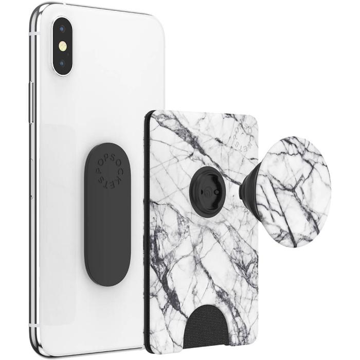 Bild 4, PopSockets PopSockets PopWallet+ Avtagbar Mobil Plånbok Dove White Marble