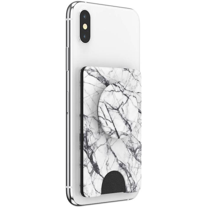Bild 5, PopSockets PopSockets PopWallet+ Avtagbar Mobil Plånbok Dove White Marble