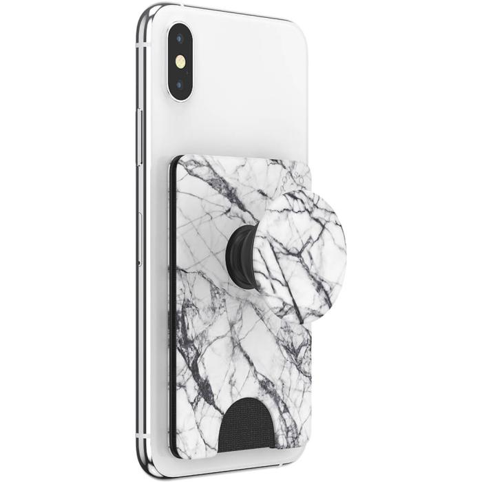 Bild 6, PopSockets PopSockets PopWallet+ Avtagbar Mobil Plånbok Dove White Marble