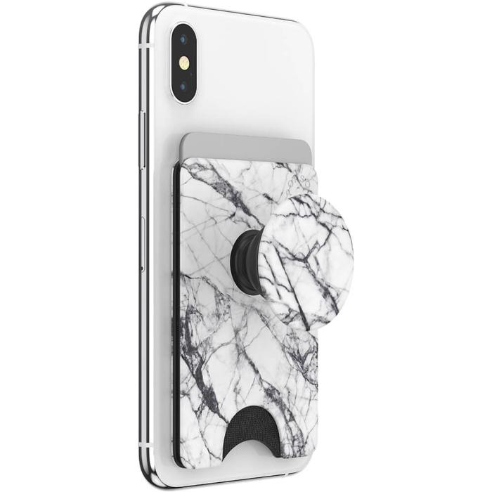 Bild 7, PopSockets PopSockets PopWallet+ Avtagbar Mobil Plånbok Dove White Marble
