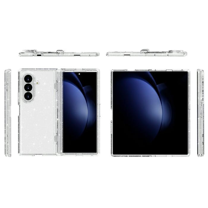 Bild 5,  Samsung Galaxy Z Fold 8 Ultra Skal Glitter TPU Vit