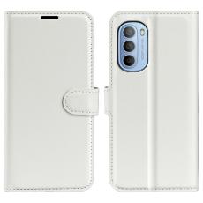  Motorola Moto G31 / G41 Fodral Litchi Textur Vit