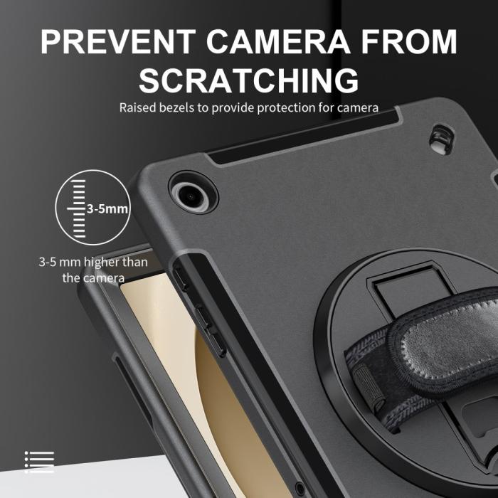 Bild 5,  Samsung Galaxy Tab A9 Plus Skal 360 Rotation Shockproof Med Rem