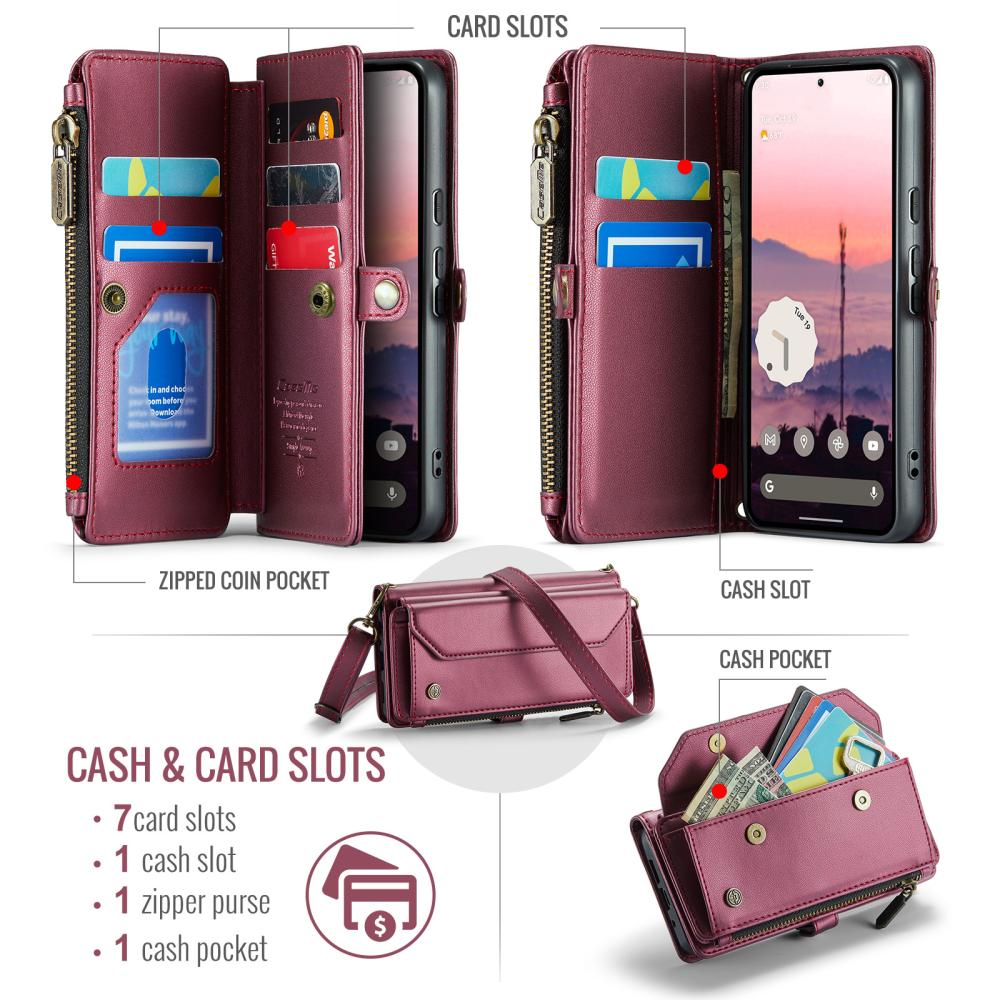 CASEME CASEME Google Pixel 10/10 Pro / 9/9 Pro Fodral Läder Röd