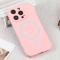  iPhone 15 Pro Skal MagSafe Liquid Silikon Rosa