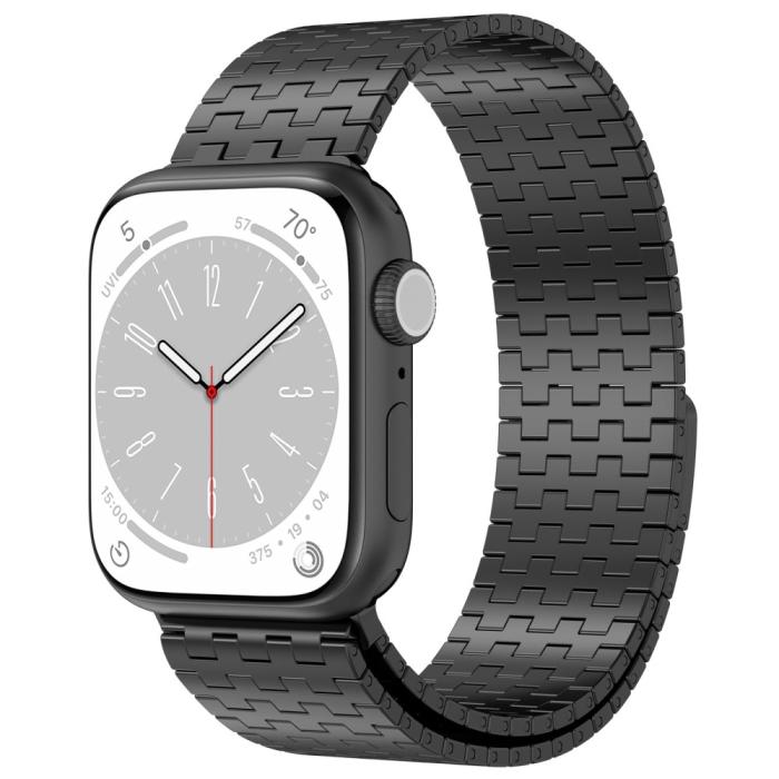 Bild 4,  Apple Watch 42/44/45/46/49 mm Armband Magnetisk Loop Svart