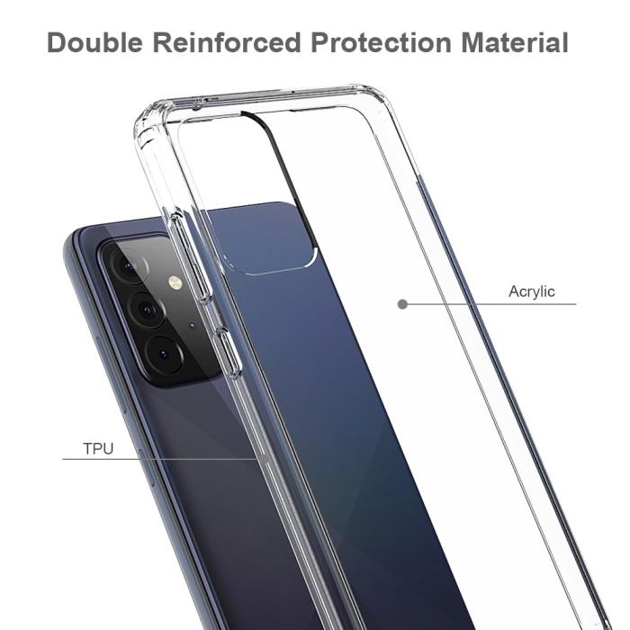 Bild 3,  Samsung Galaxy A72 - Akryl/TPU Transparent Skal