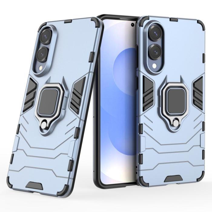 Bild 4,  Samsung Galaxy S25 Edge Skal Ring Hybrid Armor Blå