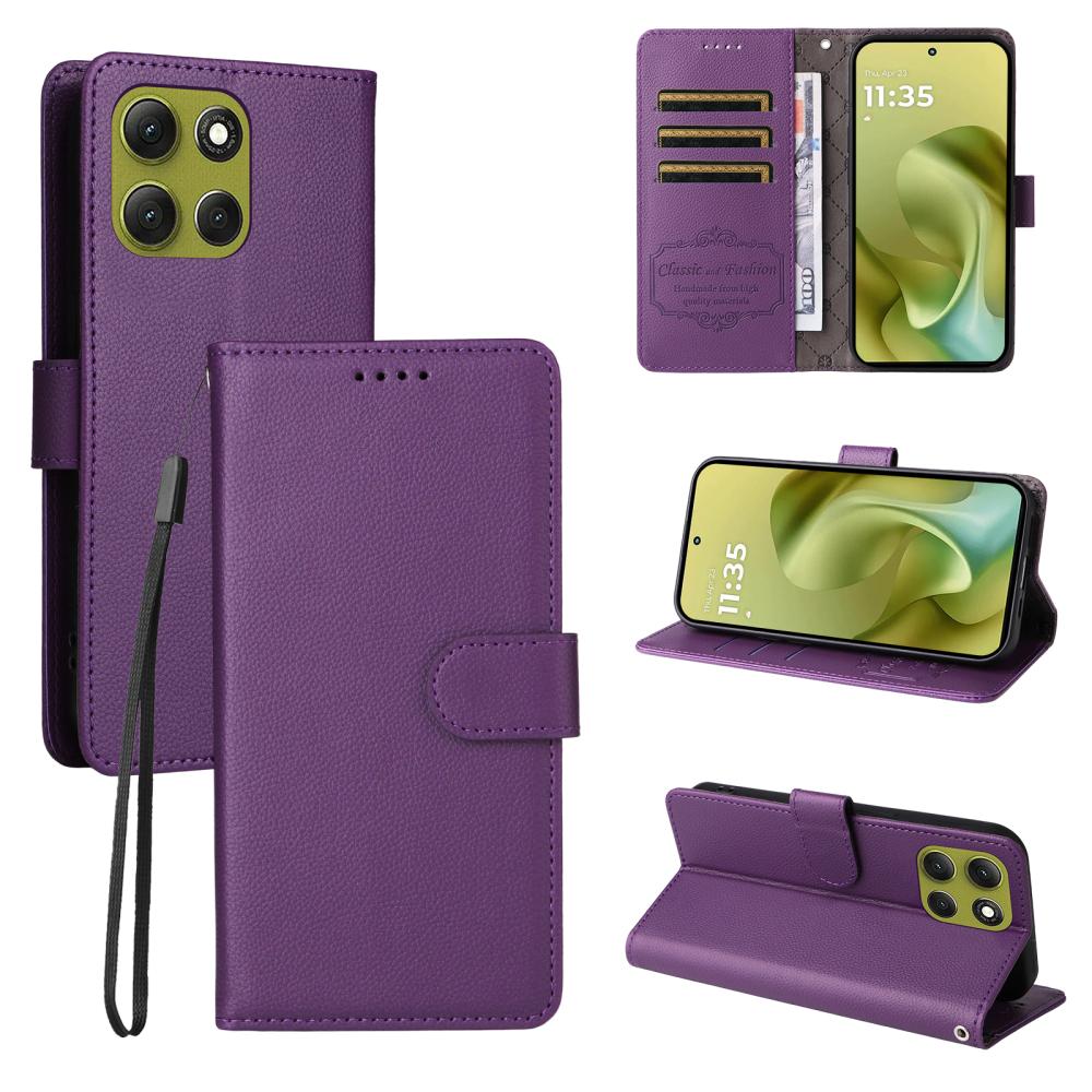  Motorola Moto G86 Power / G86 5G Fodral Läder Lila