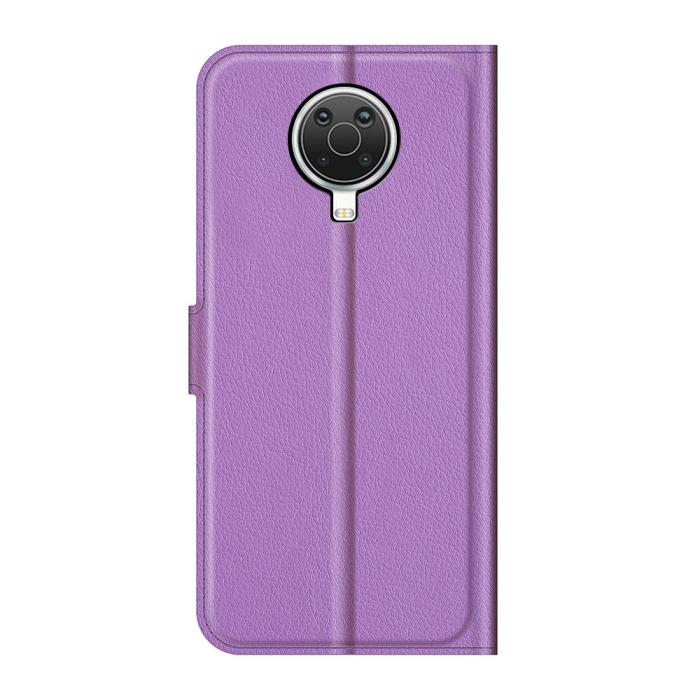 Bild 3,  Nokia G10 / G20 Fodral Litchi Läder Lila