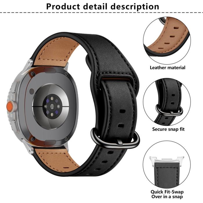 Bild 5, KALEBOL KALEBOL Galaxy Watch 8 46/44/40 mm Armband Äkta Läder