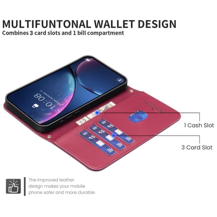 Bild 4,  Samsung Galaxy S25 Ultra Fodral Läder Rutor Röd