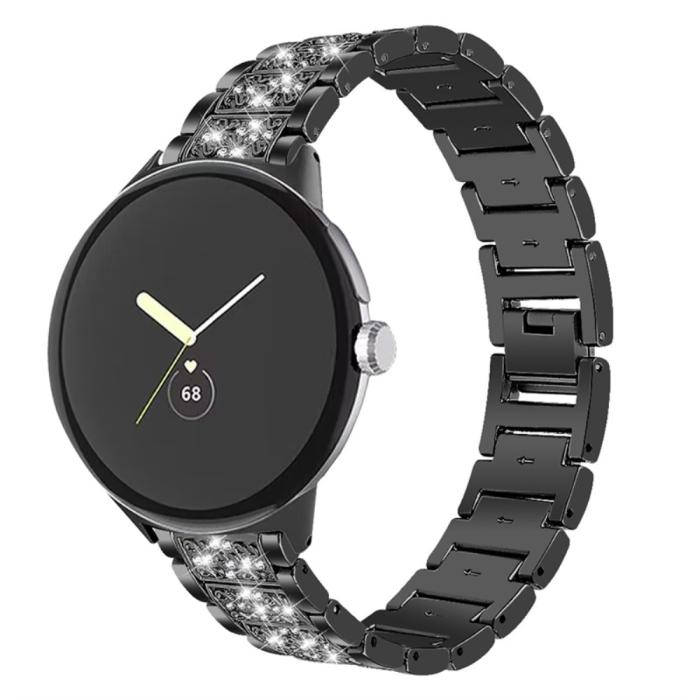 Bild 2,  Rhinestone Metallarmband Google Pixel Watch / Watch 2